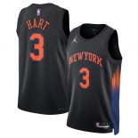 Men's New Yok Knicks #3 Josh Hart Black 2025 Statement Edition Stitched Basketball Jersey Men's New Yok Knicks #3 Josh Hart Black 2025 Statement Edition Stitched Basketball Jersey