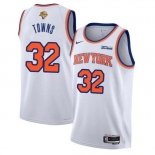 Men's New Yok Knicks #32 Karl-Anthony Towns White 2026 Finals Patch Association Edition Stitched Basketball Jersey