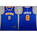 Men's New Yok Knicks #8 OG Anunoby Blue Icon Edition Edition Stitched Basketball Jersey