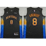 Men's New Yok Knicks #8 OG Anunoby Statement Edition Stitched Jersey Men's New Yok Knicks #8 OG Anunoby Statement Edition Stitched Jersey