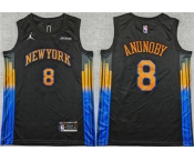Men's New Yok Knicks #8 OG Anunoby Statement Edition Stitched Jersey Men's New Yok Knicks #8 OG Anunoby Statement Edition Stitched Jersey