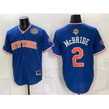 Men's New York Knicks #2 Miles McBride Blue 2026 Finals & Eastern Conference Champions Patch Stitched Baseball Jersey Men's New York Knicks #2 Miles McBride Blue 2026 Finals & Eastern Conference Champions Patch Stitched Baseball Jersey