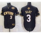 Men's New York Knicks #3 Josh Hart Black Gold 2026 Finals & Eastern Conference Champions Patch Stitched Baseball Jersey Men's New York Knicks #3 Josh Hart Black Gold 2026 Finals & Eastern Conference Champions Patch Stitched Baseball Jersey