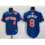 Men's New York Knicks #8 OG Anunoby Royal 2026 Finals & Eastern Conference Champions Patch Stitched Baseball Jersey Men's New York Knicks #8 OG Anunoby Royal 2026 Finals & Eastern Conference Champions Patch Stitched Baseball Jersey
