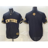 Men's New York Knicks Blank Black Gold 2026 Finals Patch Stitched Baseball Jersey Men's New York Knicks Blank Black Gold 2026 Finals Patch Stitched Baseball Jersey