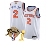 New Yok Knicks #2 Miles McBride White 2026 Finals Patch And Finals Champions Patch Association Edition Stitched Basketball Jersey New Yok Knicks #2 Miles McBride White 2026 Finals Patch And Finals Champions Patch Association Edition Stitched Basketball Jersey