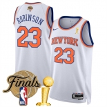 New Yok Knicks #23 Mitchell Robinson White 2026 Finals Patch And Finals Champions Patch Association Edition Stitched Basketball Jersey