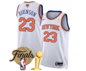 New Yok Knicks #23 Mitchell Robinson White 2026 Finals Patch And Finals Champions Patch Association Edition Stitched Basketball Jersey New Yok Knicks #23 Mitchell Robinson White 2026 Finals Patch And Finals Champions Patch Association Edition Stitched Basketball Jersey