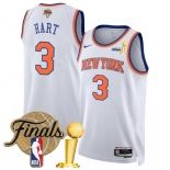 New Yok Knicks #3 Josh Hart White 2026 Finals Patch And Finals Champions Patch Association Edition Stitched Basketball Jersey New Yok Knicks #3 Josh Hart White 2026 Finals Patch And Finals Champions Patch Association Edition Stitched Basketball Jersey