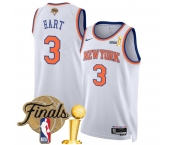 New Yok Knicks #3 Josh Hart White 2026 Finals Patch And Finals Champions Patch Association Edition Stitched Basketball Jersey New Yok Knicks #3 Josh Hart White 2026 Finals Patch And Finals Champions Patch Association Edition Stitched Basketball Jersey