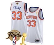 New Yok Knicks #33 Patrick Ewing White 2026 Finals Patch Association Edition Stitched Basketball Jersey New Yok Knicks #33 Patrick Ewing White 2026 Finals Patch Association Edition Stitched Basketball Jersey