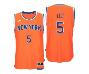 New York Knicks #5 Courtney Lee 2016 Alternate Orange New Swingman Jersey