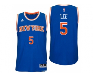 New York Knicks #5 Courtney Lee 2016 Road Blue New Swingman Jersey