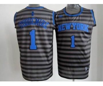 nba new york knicks #1 stoudemire grey[black strip]