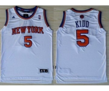 nba new york knicks #5 jason kidd white[revolution 30 swingman]