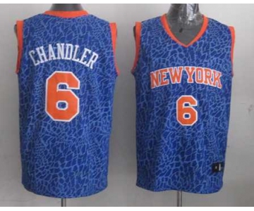 nba new york knicks #6 chandler blue leopard print[2014 new]