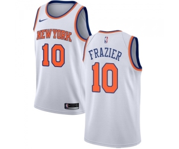 Women's Nike New York Knicks #10 Walt Frazier Swingman White NBA Jersey - Association Edition