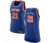 Women's Nike New York Knicks #21 Damyean Dotson Authentic Royal Blue NBA Jersey - Icon Edition