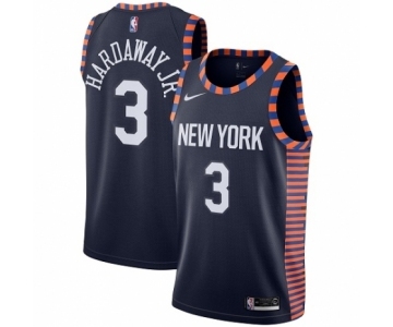 Women's Nike New York Knicks #3 Tim Hardaway Jr. Swingman Navy Blue NBA Jersey - 2018-19 City Edition
