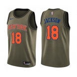 Youth Nike New York Knicks #18 Phil Jackson Swingman Green Salute to Service NBA Jerse