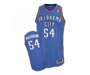 Men Adidas Oklahoma City Thunder #54 Patrick Patterson Authentic Royal Blue Road NBA Jersey