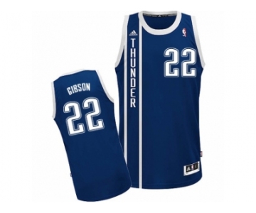 Men's Adidas Oklahoma City Thunder #22 Taj Gibson Swingman Navy Blue Alternate NBA Jersey