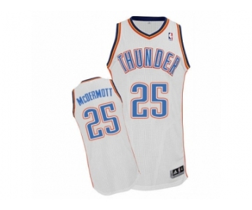 Men's Adidas Oklahoma City Thunder #25 Doug McDermott Authentic White Home NBA Jersey