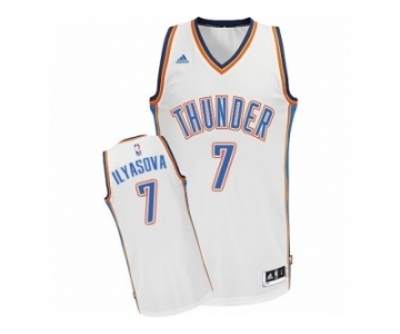 Men's Adidas Oklahoma City Thunder #7 Ersan Ilyasova Swingman White Home NBA Jersey