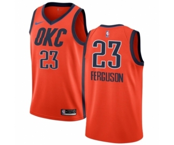 Men's Nike Oklahoma City Thunder #23 Terrance Ferguson Orange Swingman Jersey - Earned Edition