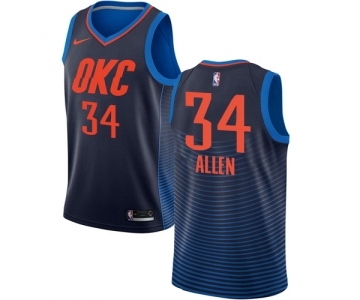 Men's Nike Oklahoma City Thunder #34 Ray Allen Swingman Navy Blue NBA Jersey Statement Edition
