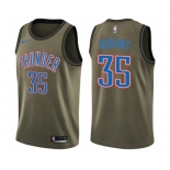 Men's Nike Oklahoma City Thunder #35 Kevin Durant Swingman Green Salute to Service NBA Jersey
