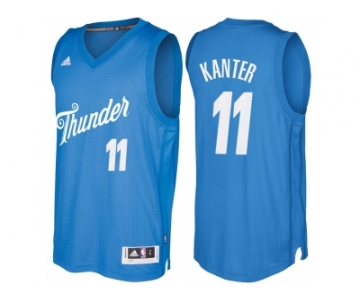 Men's Oklahoma City Thunder #11 Enes Kanter Blue 2016 Christmas Day NBA Swingman Jersey