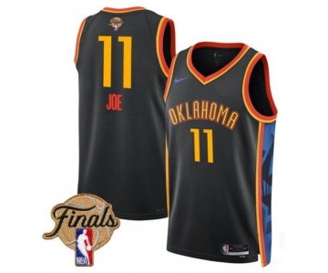 Men's Oklahoma City Thunder #11 Isaiah Joe Black 2024-25 City Edition Stitched Basketball Jersey