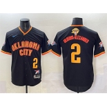 Men's Oklahoma City Thunder #2 Shai Gilgeous-Alexander Black 2025 Finals Vapor Stitched Baseball Jersey