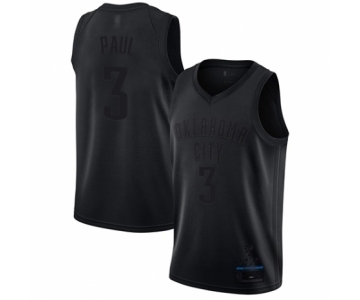 Men's Oklahoma City Thunder #3 Chris Paul Swingman Black MVP Basketball Jersey
