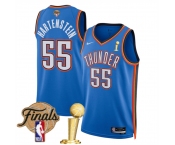 Men's Oklahoma City Thunder #55 Isaiah Hartenstein Blue 2025 Finals Patch And Finals Champions Patch Icon Edition Stitched Basketball Jersey