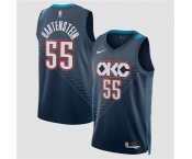 Men's Oklahoma City Thunder #55 Isaiah Hartenstein Navy 2025-26 City Edition Swingman Stitched Basketball Jersey Men's Oklahoma City Thunder #55 Isaiah Hartenstein Navy 2025-26 City Edition Swingman Stitched Basketball Jersey