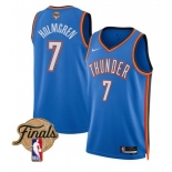 Men's Oklahoma City Thunder #7 Chet Holmgren Blue 2025 Finals Icon Edition Stitched Basketball Jersey