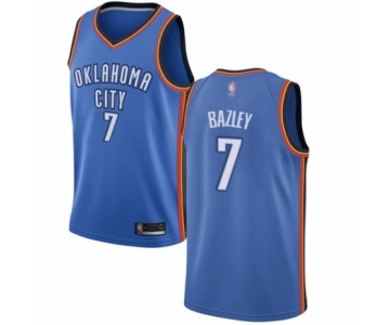 Men's Oklahoma City Thunder #7 Darius Bazley Swingman Royal Blue Basketball Jersey - Icon Edition
