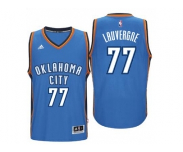 Men's Oklahoma City Thunder #77 Joffrey Lauvergne adidas Light Blue New Swingman Road Jersey