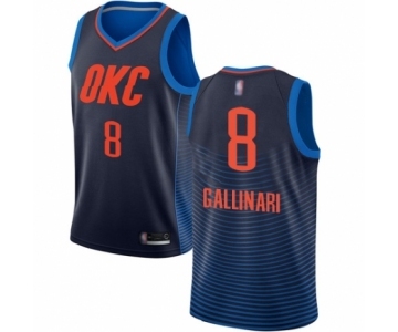 Men's Oklahoma City Thunder #8 Danilo Gallinari Swingman Navy Blue Basketball Jersey Statement Edition