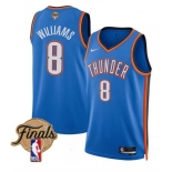 Men's Oklahoma City Thunder #8 Jalen Williams Blue 2025 Finals Icon Edition Stitched Basketball Jersey