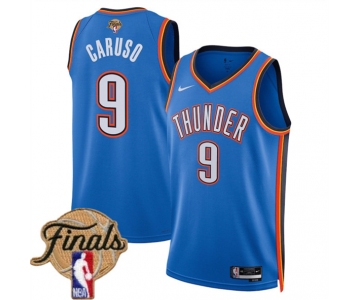Men's Oklahoma City Thunder #9 Alex Caruso Blue 2025 Icon Edition Stitched Basketball Jersey