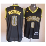nba oklahoma city thunder #0 westbrook black[2013 new number lightning]