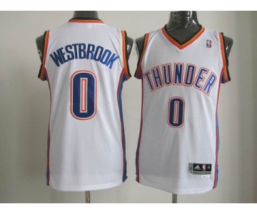 nba oklahoma city thunder #0 westbrook white[revolution 30]