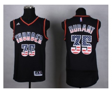 nba oklahoma city thunder #35 durant black(USA Flag Fashion)