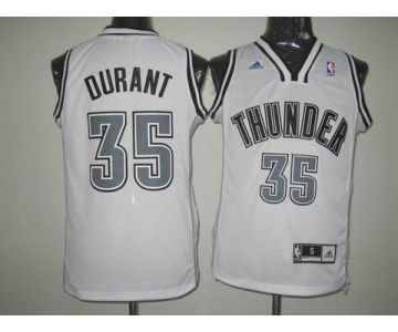 nba oklahoma city thunder #35 durant full white[revolution 30 swingman]