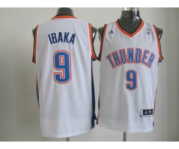 nba oklahoma city thunder #9 ibaka white[revolution 30 swingman]