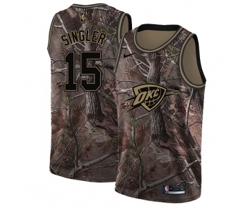 Women's Nike Oklahoma City Thunder #15 Kyle Singler Swingman Camo Realtree Collection NBA Jersey
