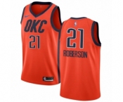Women's Nike Oklahoma City Thunder #21 Andre Roberson Orange Swingman Jersey - Earned Edition